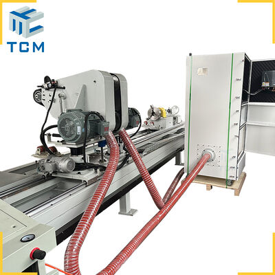 Steel cylinder rod external surface autoamtic polishing machine with dust collector