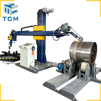 Semi automatic polishing machine for tank and cap surface finishing