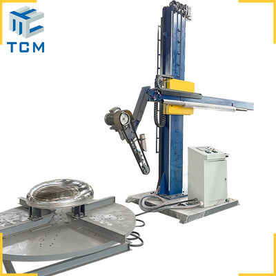 Stainless steel tank cap vessel head PLC full automation polishing machine from Trancar Industries