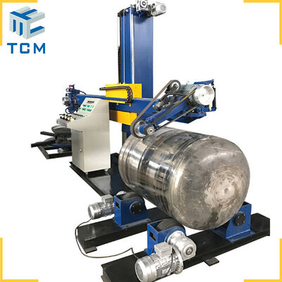 Combined machine for Tank polishing at one end and Dish end polishing at other end 2 in 1 automatic polishing machine
