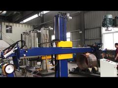 Double grinding heads high efficiency industrial tank vessel automatic polishing sanding machine